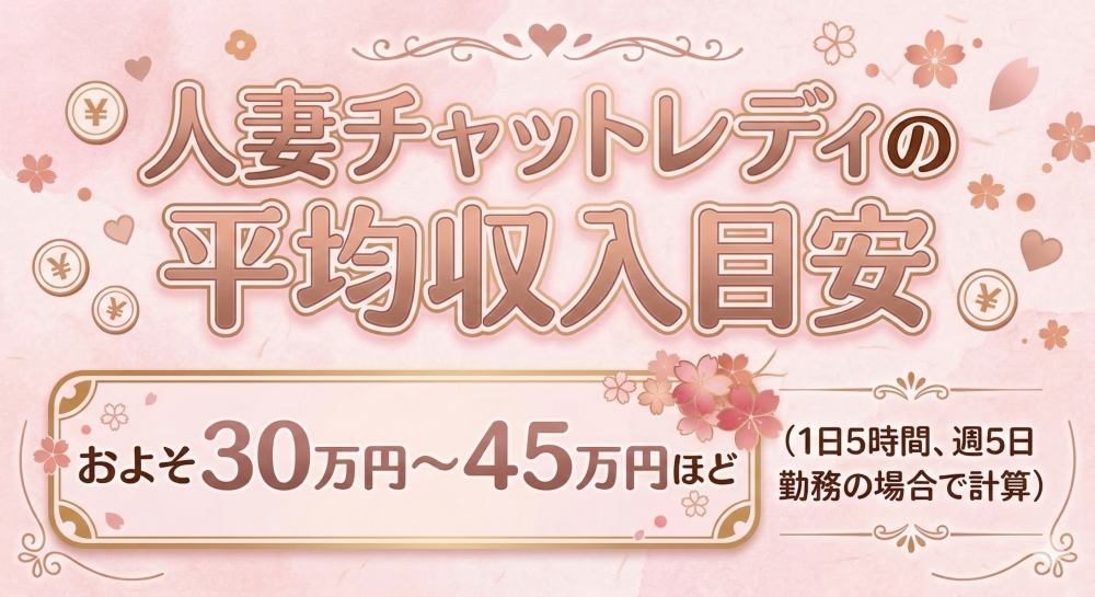 人妻チャットレディの平均収入は?