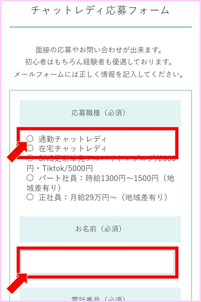 アリュールの応募手順②