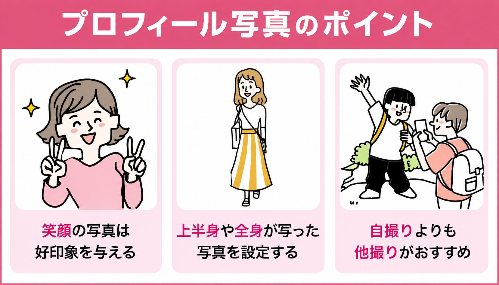 プロフィール写真のポイント